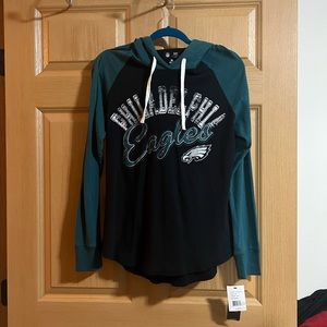 NWT Women’s Philadelphia Eagles Long Sleeve T-Shirt Hoodie